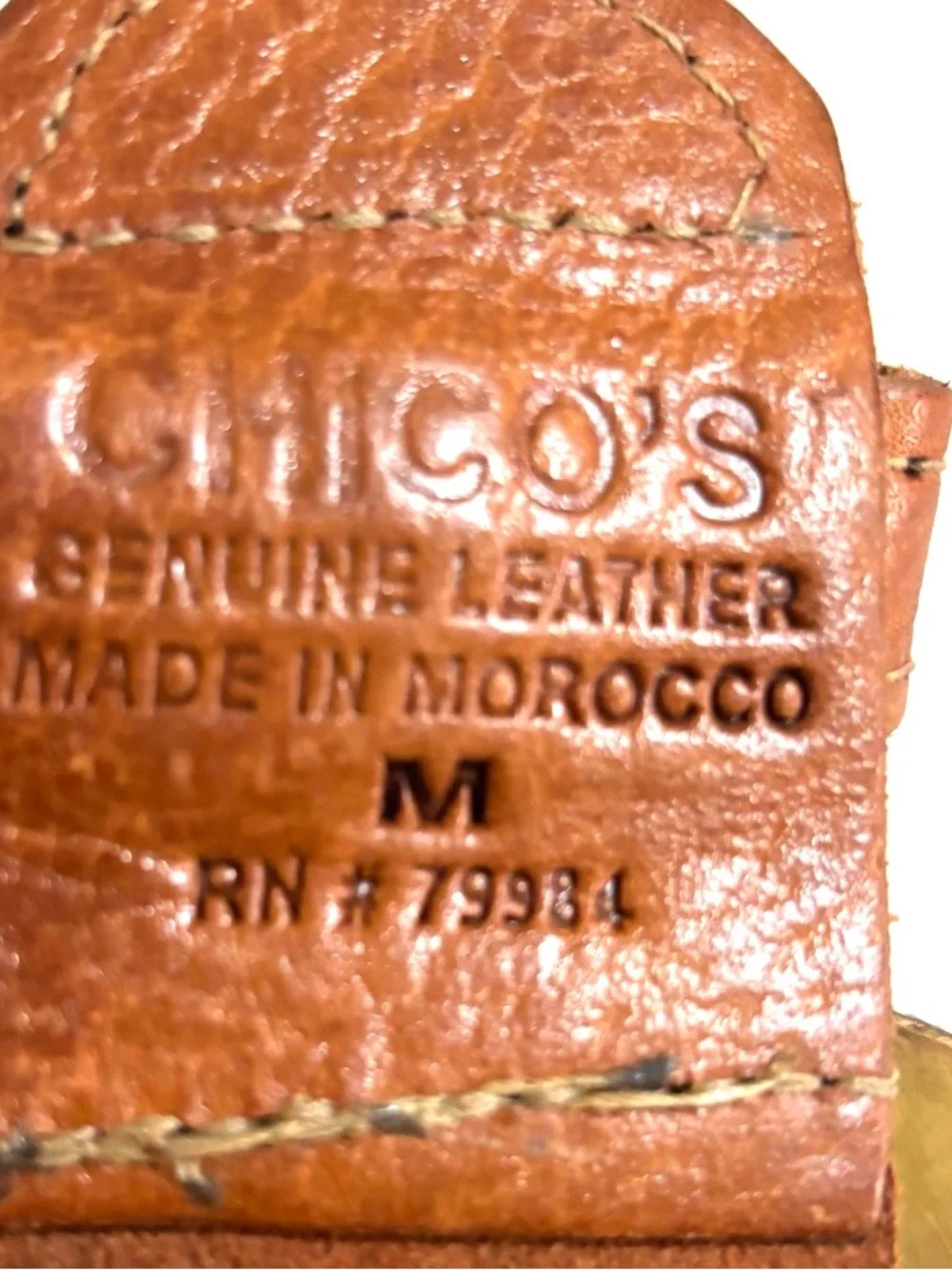Chico's vintage Warm Brown Genuine Leather Belt